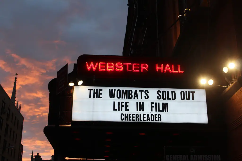 SOLD OUT! The Wombats/Life In Film/Cheerleader @ Webster Hall, NY 04/27/2015