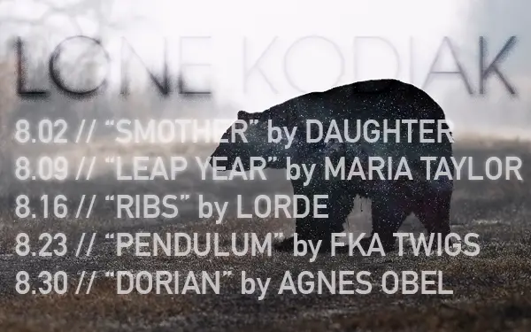 Lone Kodiak's August 2016 release schedule