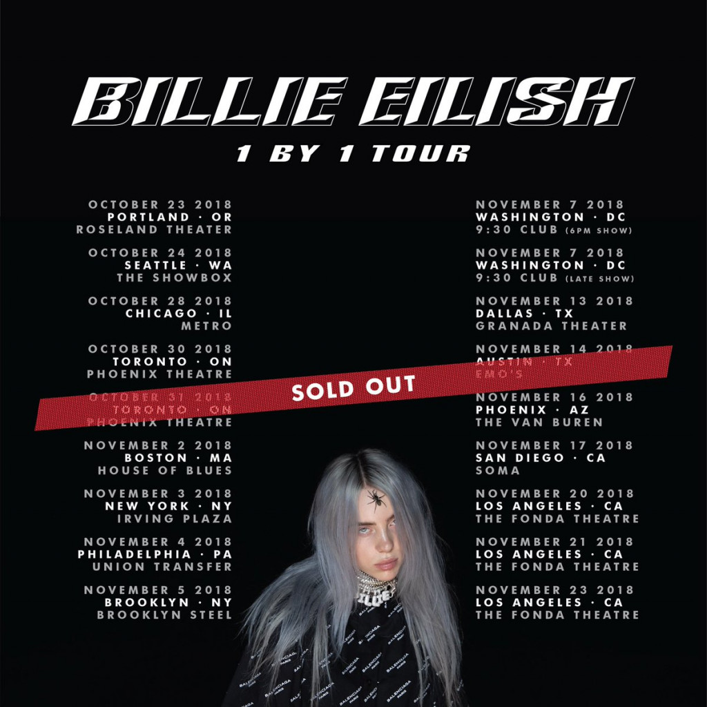 Billie Eilish 1 by 1 Tour