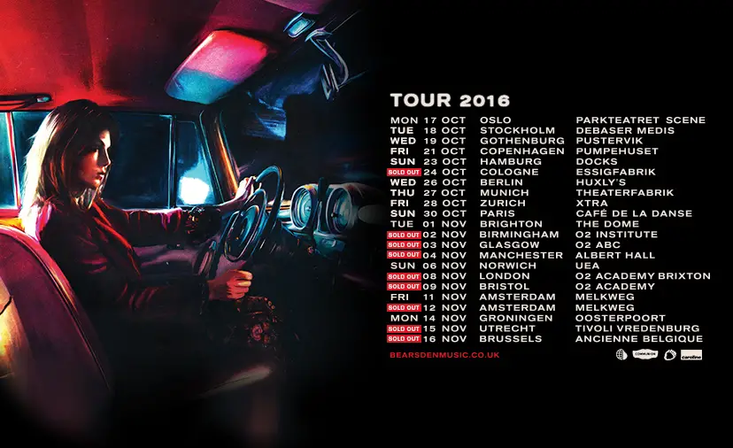 Bear's Den 2016 tour poster