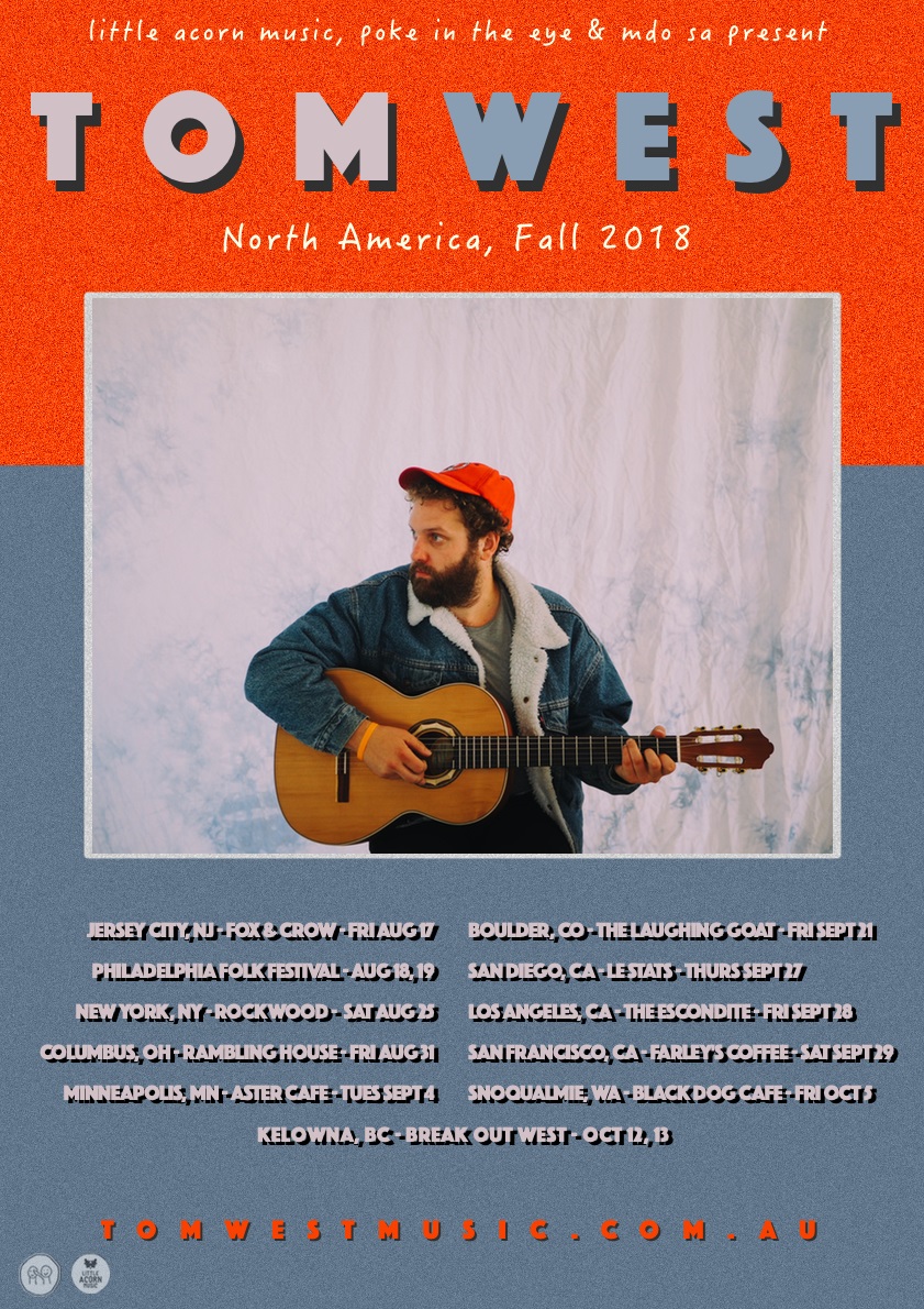 Tom West's US fall 2018 tour poster