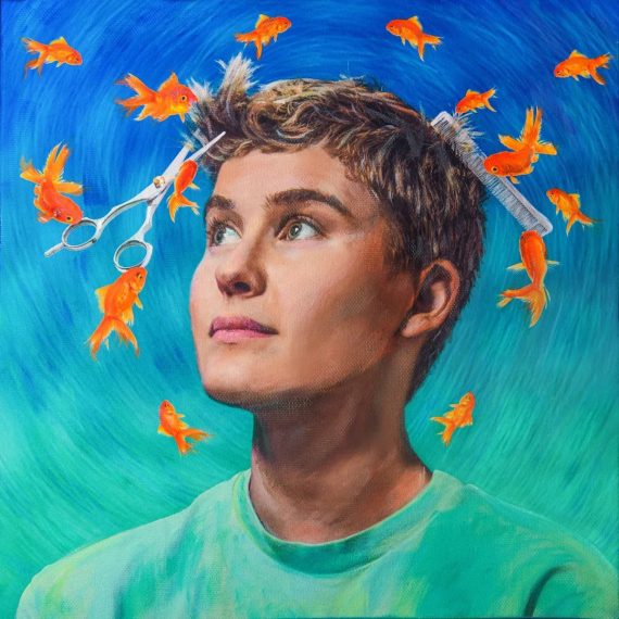 Alex the Astronaut "Haircut" single art © Giulia McGauran