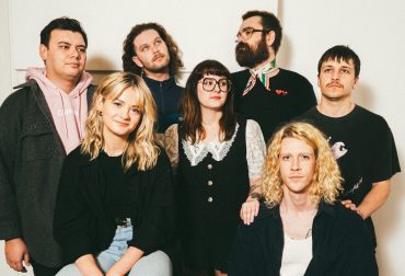 FVNERAL (clockwise from top left): Carlo Hilton (guitar/bass), Zac Olsen (keys/saxophone), Jay Wennington (creative direction), Jackson Kent (guitar/bass), Tim Blunt (vocals/guitar), Jess Hope (content/creative strategy), Ally Turner (vocals/guitar) © Jay Wennington