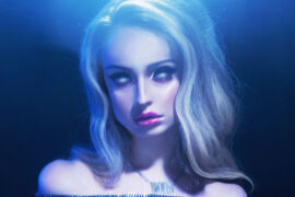 Kim Petras © Byron Spencer, illustration Lucas David