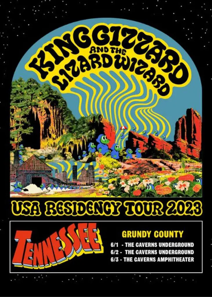 King Gizzard & the Lizard Wizard USA Residency Tour 2023 poster