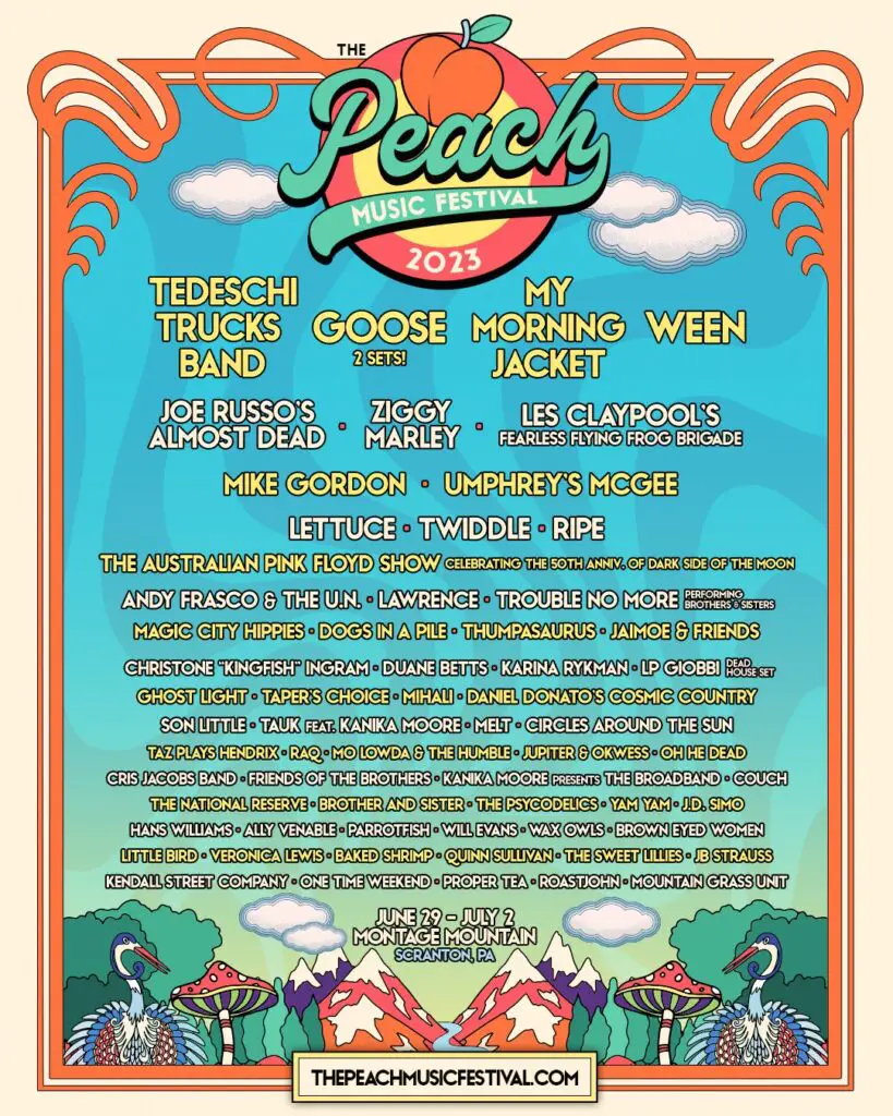 Preview The 2023 Peach Music Festival Brings Music on the Mountain