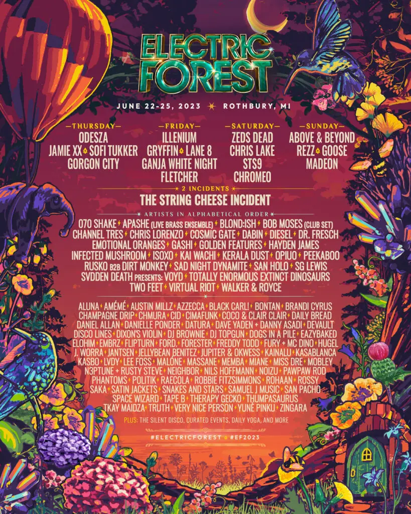 Electric Forest 2023 lineup