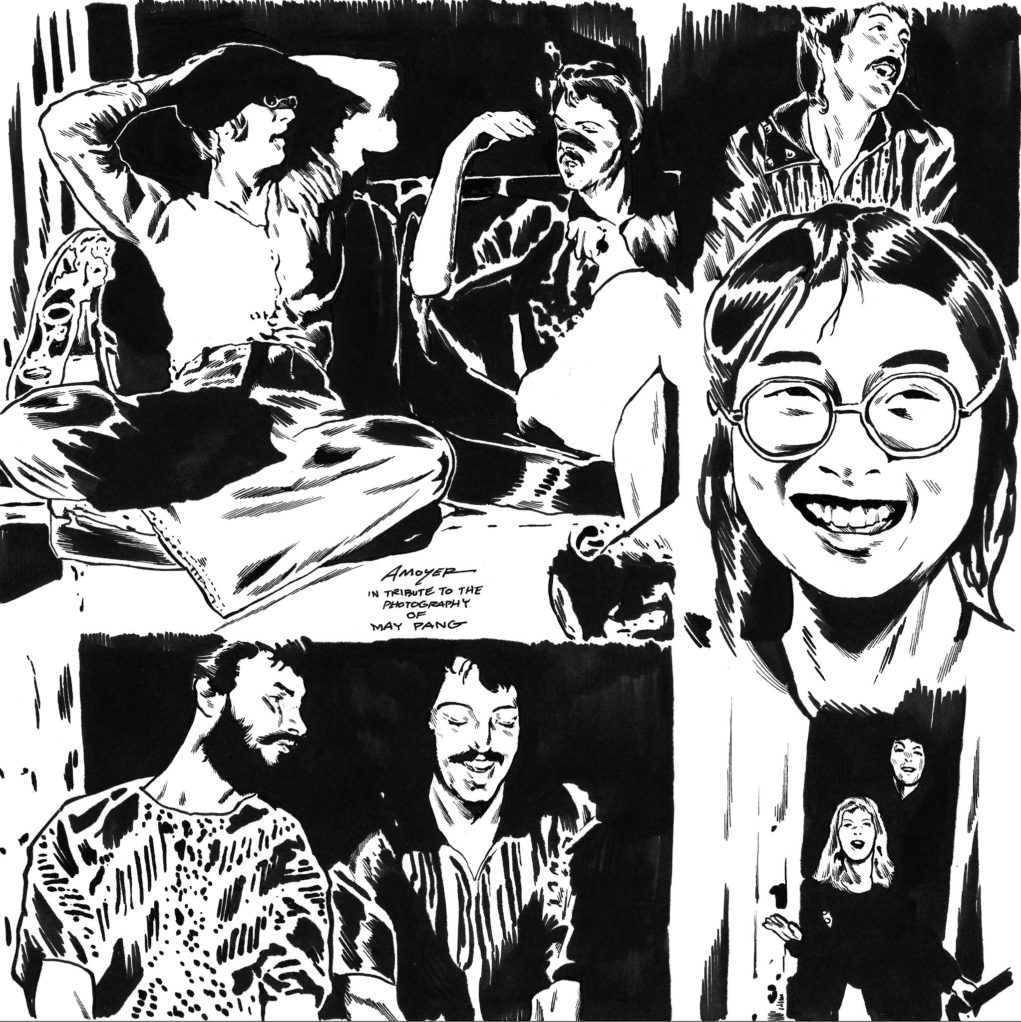 Lennon and McCartney (and Starr) reunite in LA in the ‘70s, based on photos by May Pang © Aidan Moyer