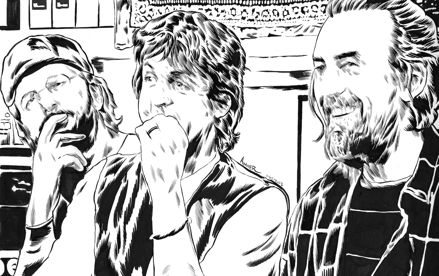 The Threetles at work © Aidan Moyer