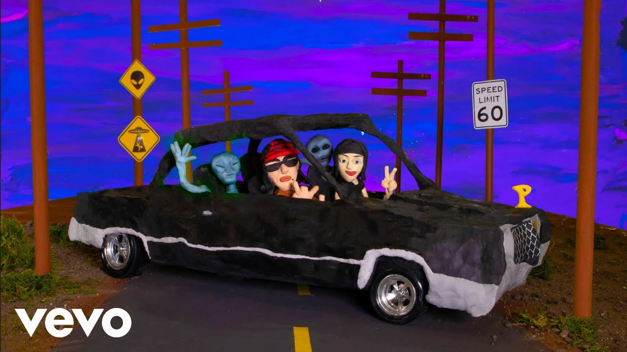 screenshot from music video for "Separate Ways" by Eyedress featuring The Marías