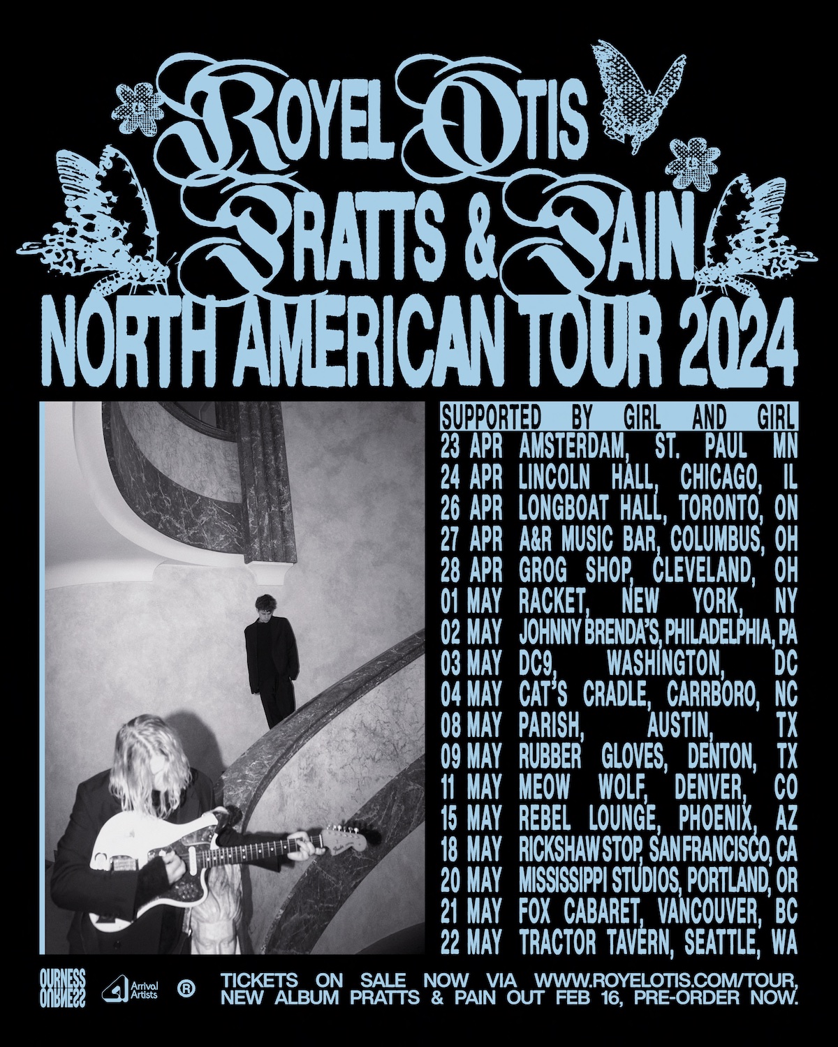 Royel Otis 2024 US tour admat