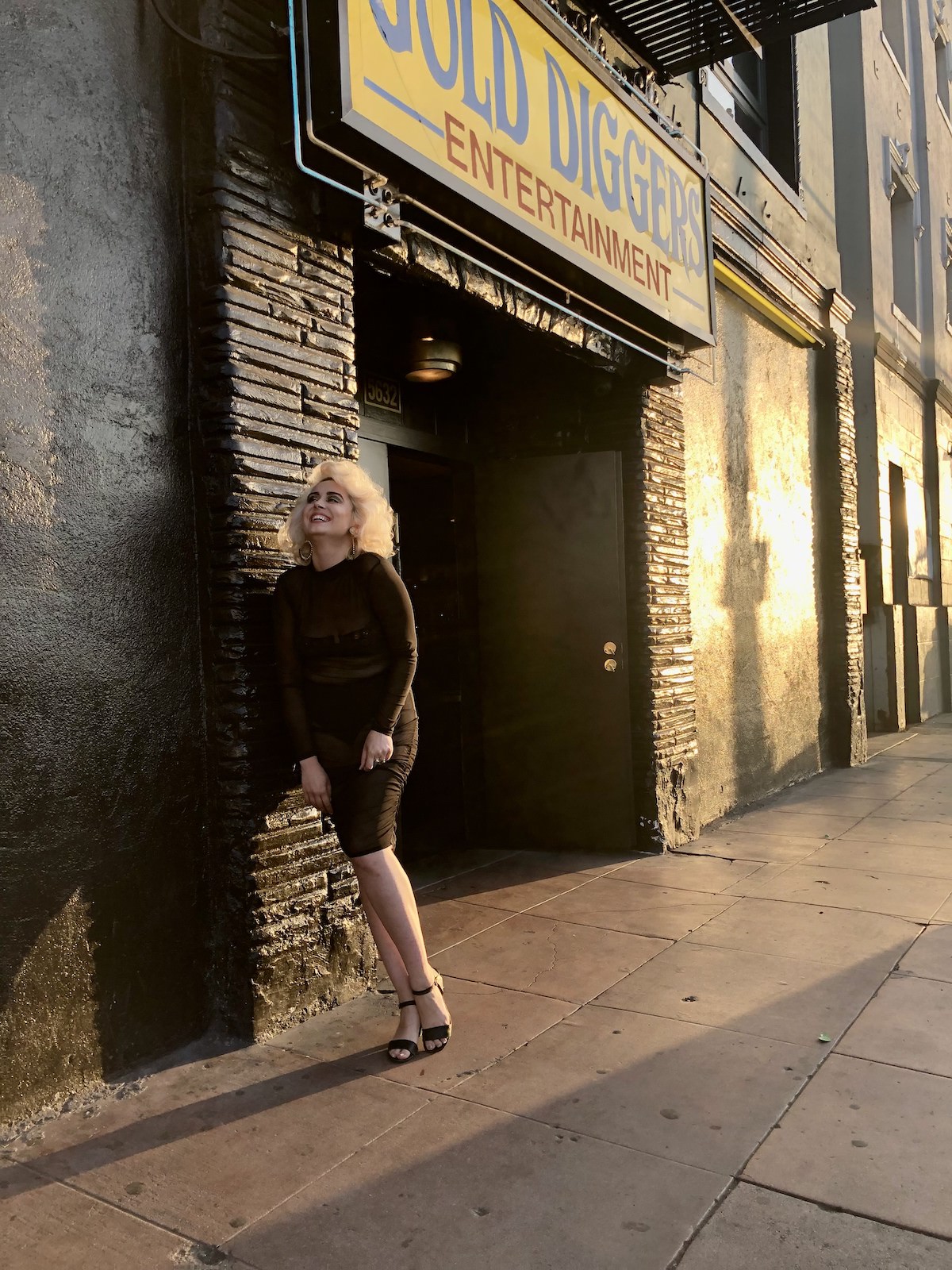Fiona Grey outside Gold-Diggers LA