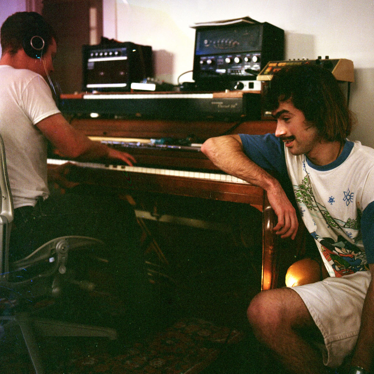 Dana and Alden in the studio