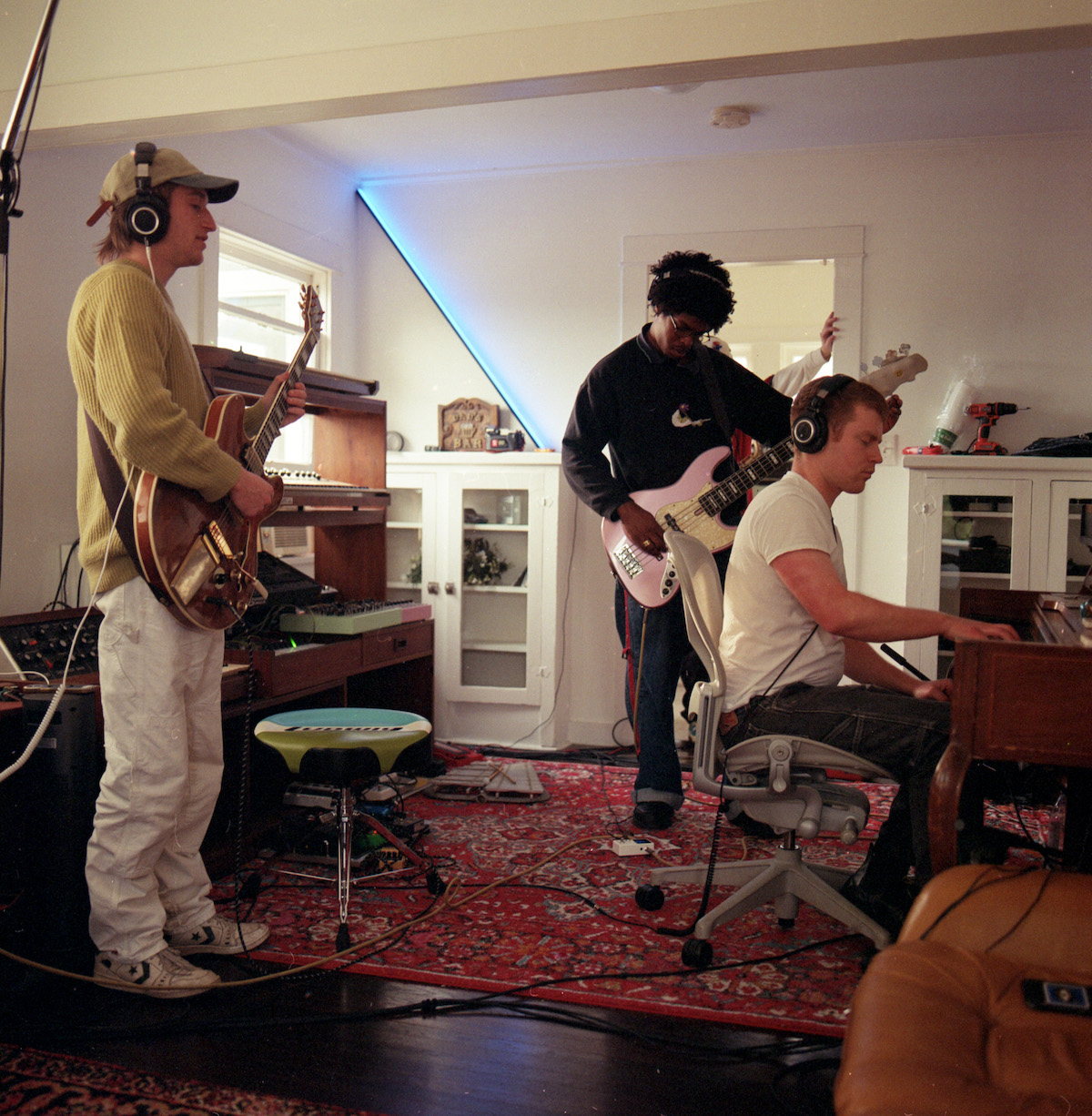 Dana and Alden in the studio