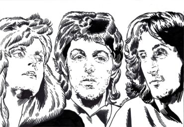 Three Hands Clapping: Linda McCartney, Paul McCartney and Denny Laine circa 1974. They remained the core trio of Wings until the band’s dissolution in 1981. © Aidan Moyer