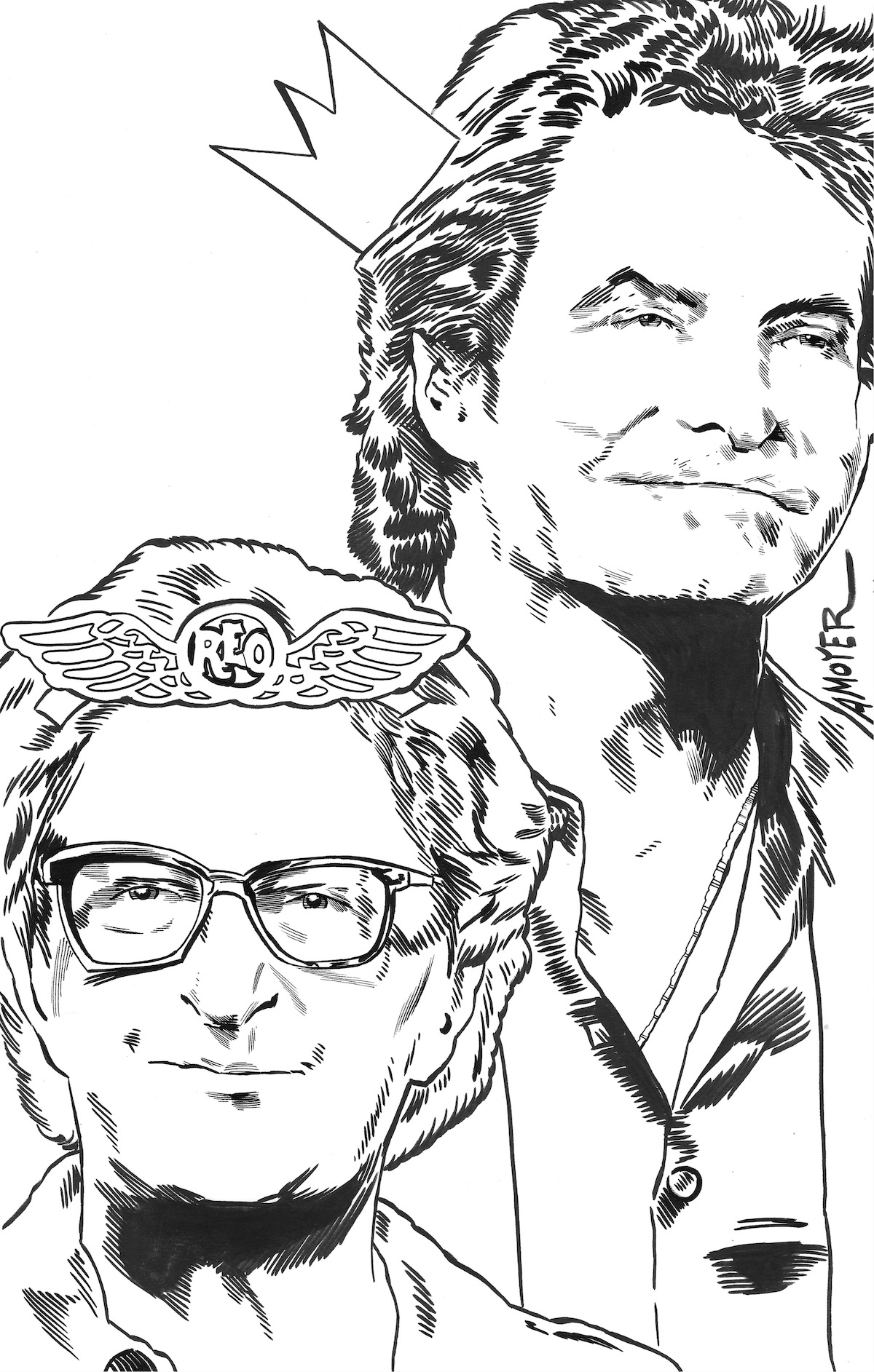 Radio icons: Kevin Cronin (REO Speedwagon) and Pat Monahan (Train) © Aidan Moyer