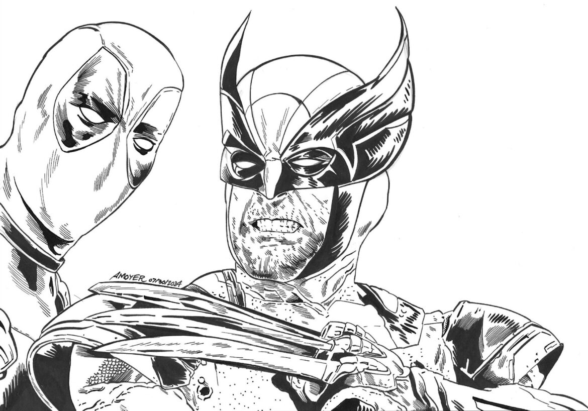 I can feel your power: 'Deadpool & Wolverine' sees Ryan Reynolds joined by Hugh Jackman, clad for the first time in a comic book cowl and ballistic unitard © Aidan Moyer