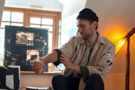 Novo Amor's Ali Lacey in his art room © 2024