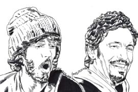 Glory Days: Beanie Springsteen shines in the ‘70s and Oscar winner Springsteen takes to the streets of Philadelphia in the ‘90s © Aidan Moyer