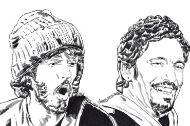 Glory Days: Beanie Springsteen shines in the ‘70s and Oscar winner Springsteen takes to the streets of Philadelphia in the ‘90s © Aidan Moyer