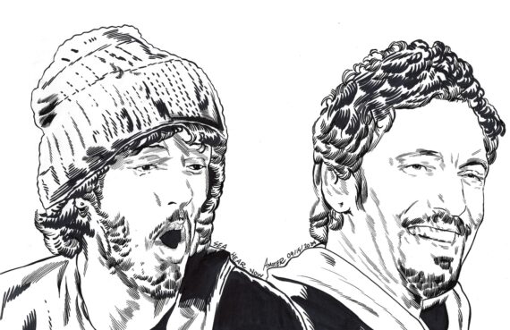 Glory Days: Beanie Springsteen shines in the ‘70s and Oscar winner Springsteen takes to the streets of Philadelphia in the ‘90s © Aidan Moyer