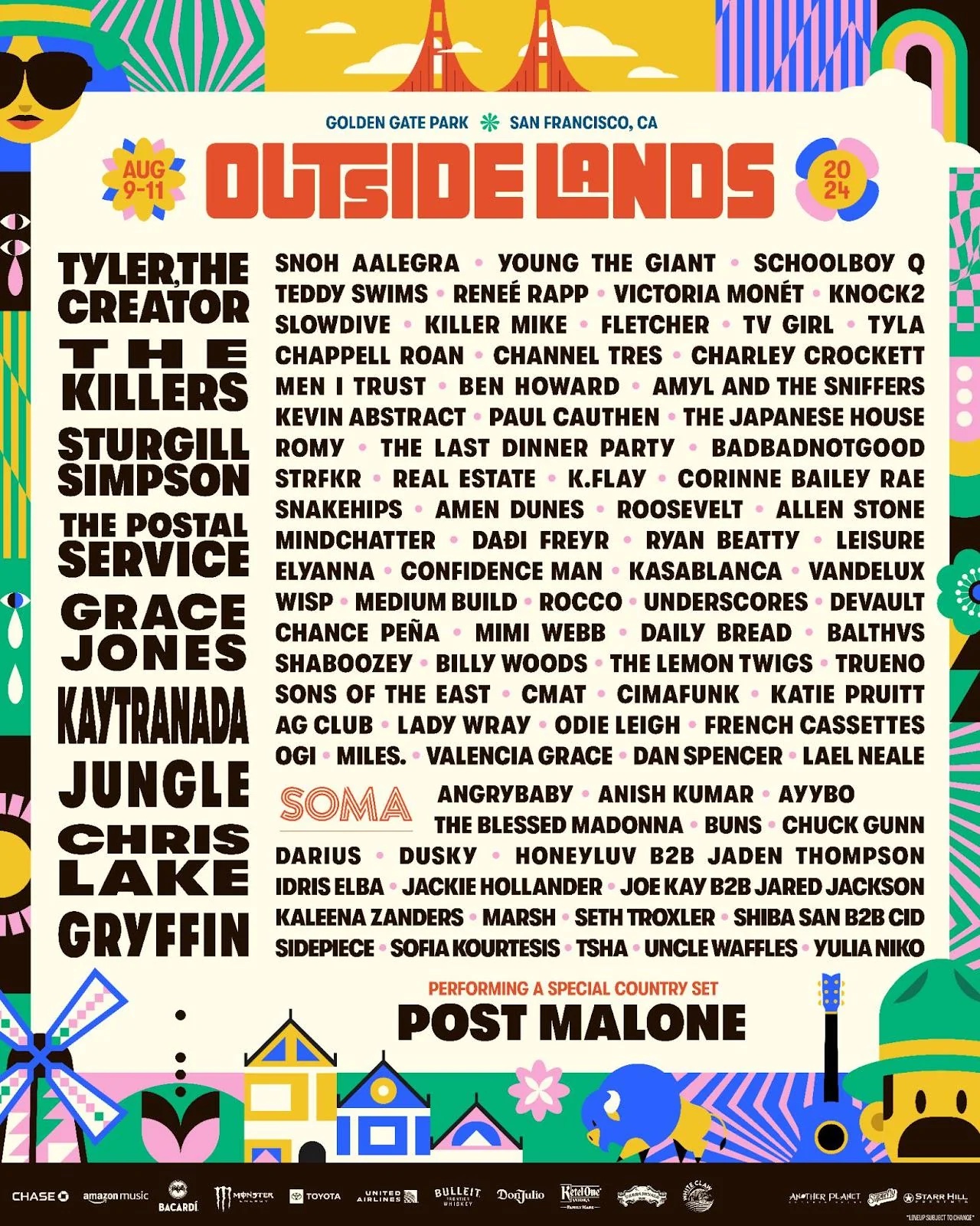 Outside Lands 2024 poster