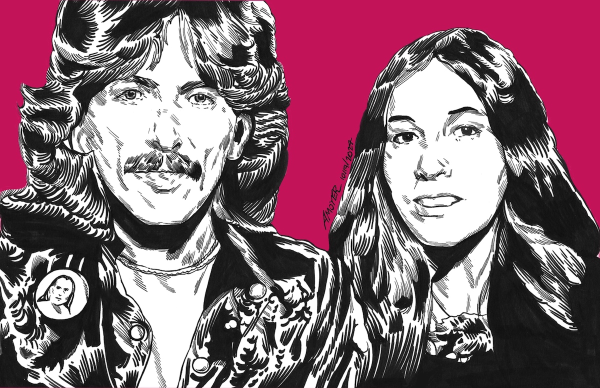 OHLIVHERE: Olivia Arias accompanied Harrison on his only solo tour 50 years ago this month © Aidan Moyer