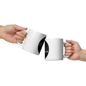 White glossy mug