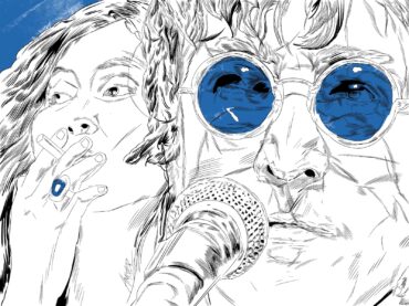 Yoko Ono and John Lennon prep for the One to One charity concerts in NYC circa 1971