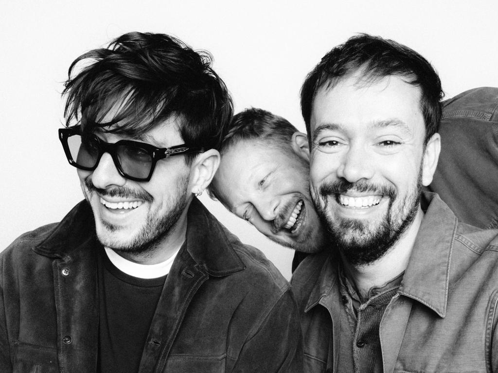 Mumford & Sons' Marcus Mumford, Ben Lovett, and Ted Dwane © Marcus Haney