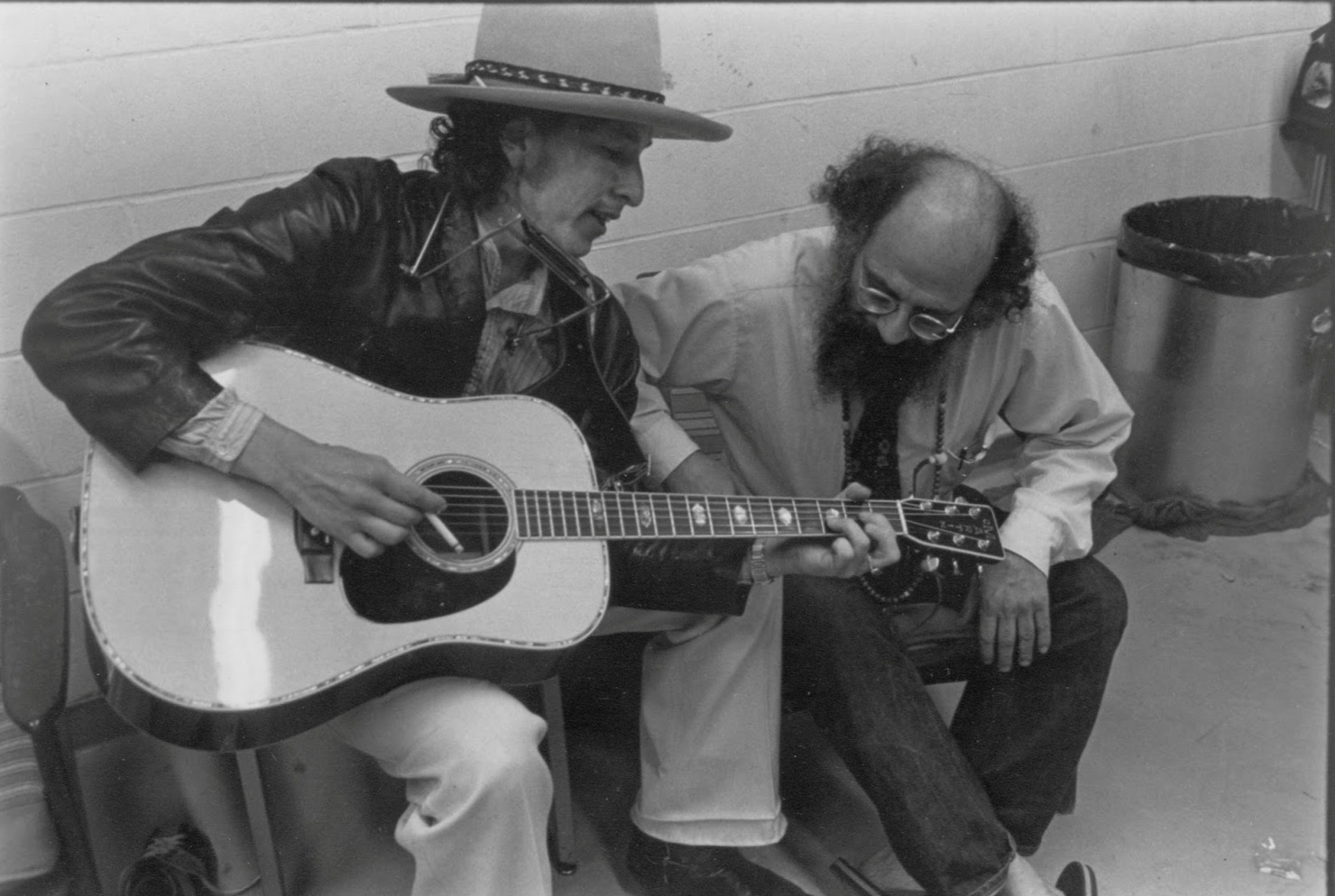 Dylan and Ginsberg , 1975. Photograph by Elsa Dorfman