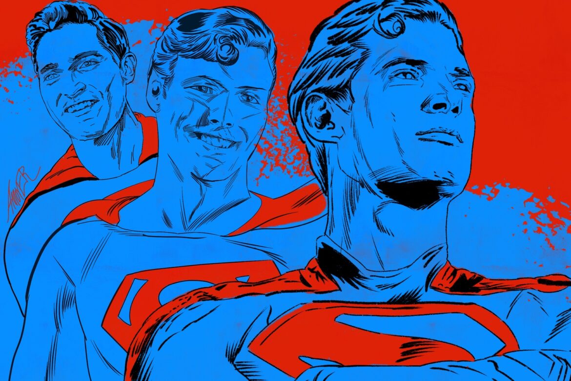 Truth, Justice and A Better Tomorrow: Tyler Hoechlin, Christopher Reeve, and newcomer David Corenswet as Superman © Aidan Moyer