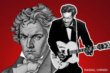 Collage created by Randall Cornish. Chuck Berry image: Creative Commons, Public Domain. Beethoven image: Gordon Johnson from Pixabay.