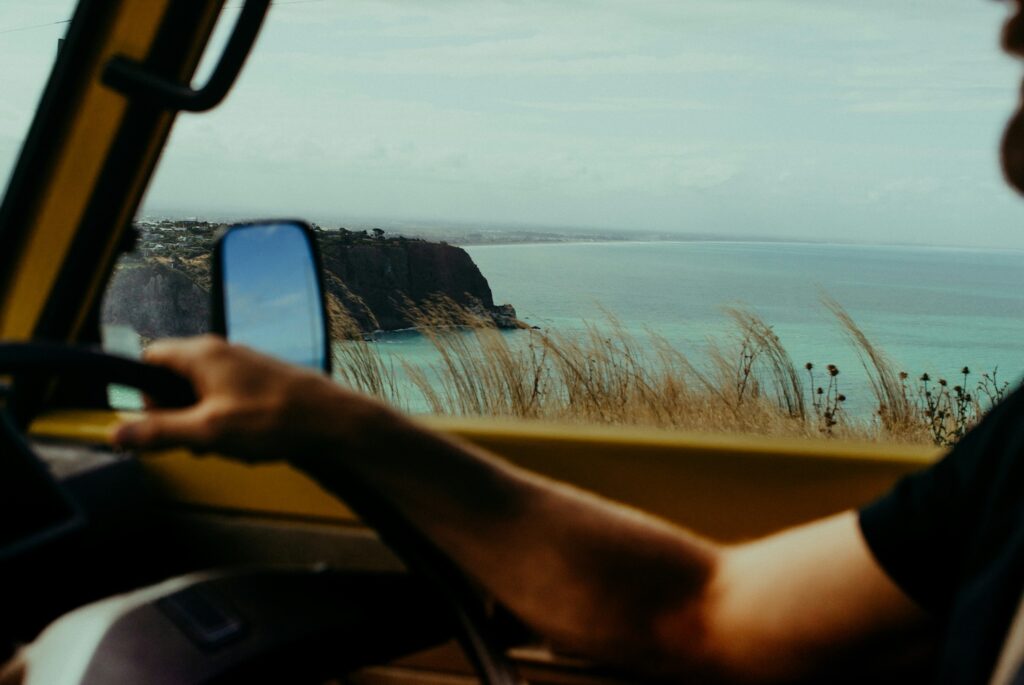 Driving along the coast © Jadon Calvert