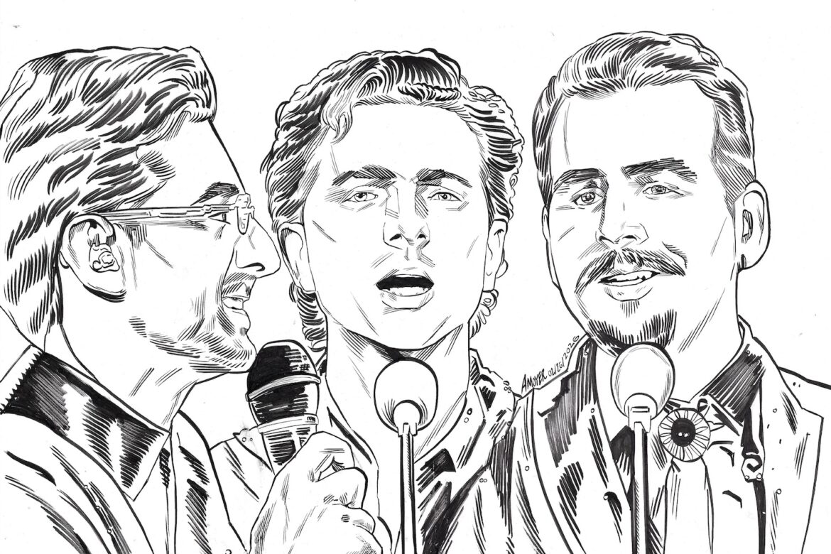 Il Volo's Piero Barone, Gianluca Ginoble and Ignazio Boschetto circa their Christmas performance, December 2025 © Aidan Moyer