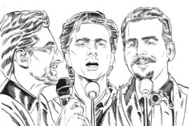 Il Volo's Piero Barone, Gianluca Ginoble and Ignazio Boschetto circa their Christmas performance, December 2025 © Aidan Moyer