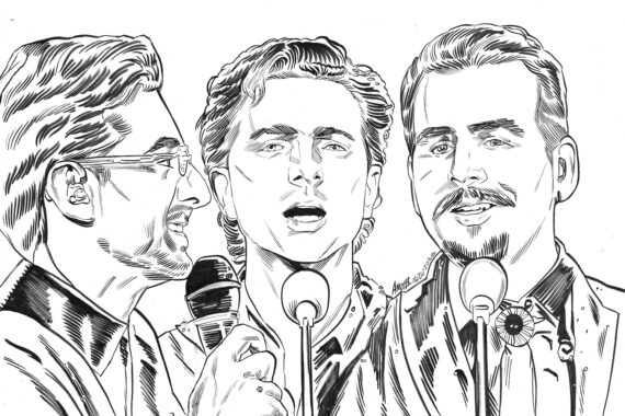 Il Volo's Piero Barone, Gianluca Ginoble and Ignazio Boschetto circa their Christmas performance, December 2025 © Aidan Moyer