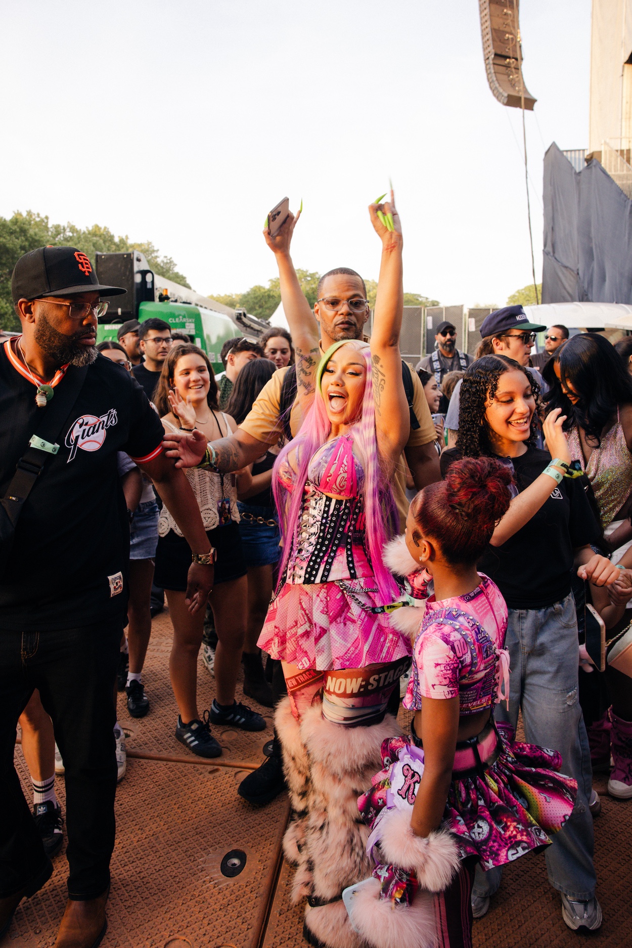 Cardi B and daughter Kulture at Governors Ball 2026 © Maggie London