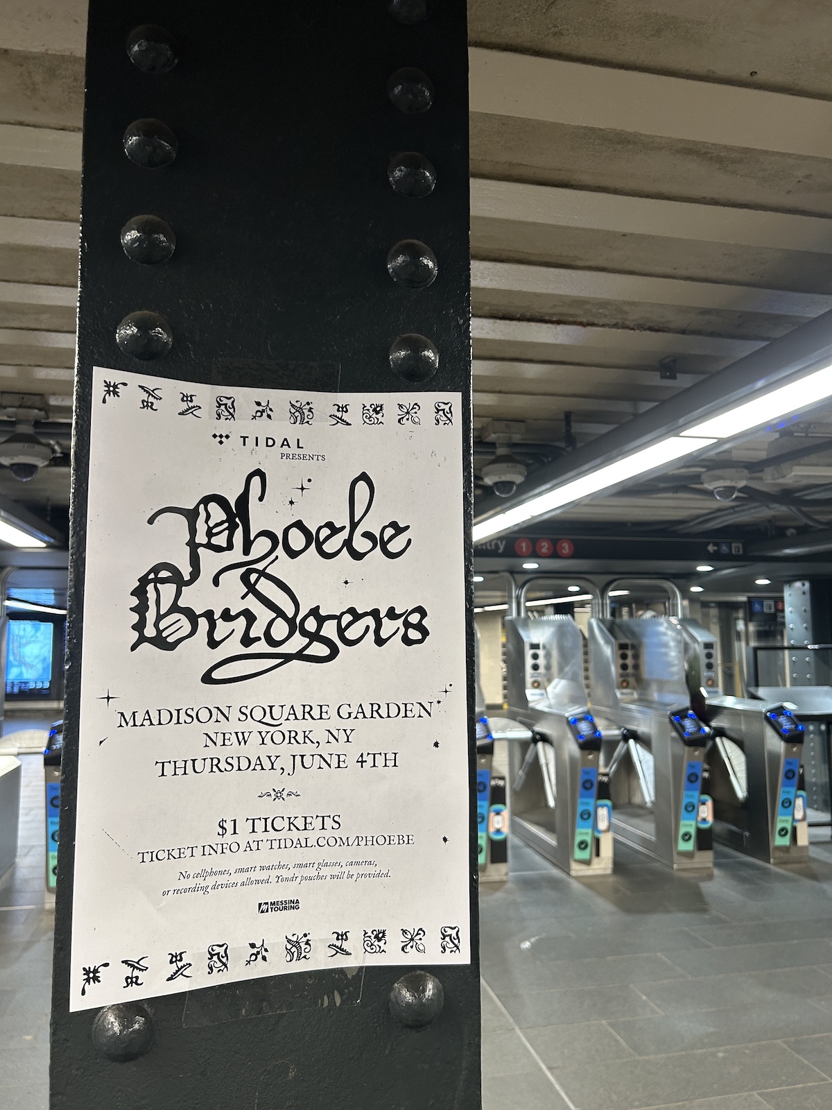 Phoebe Bridgers MSG June 4th announcement