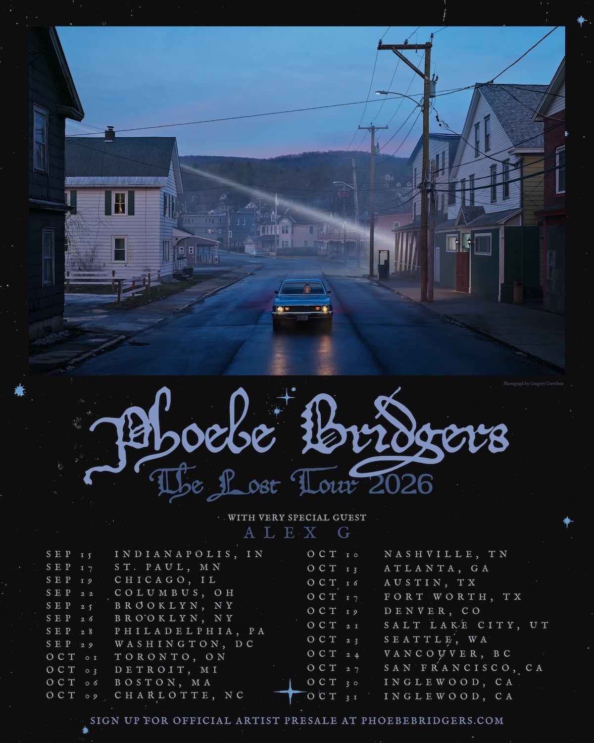 Phoebe Bridgers 2026 North American Tour Dates